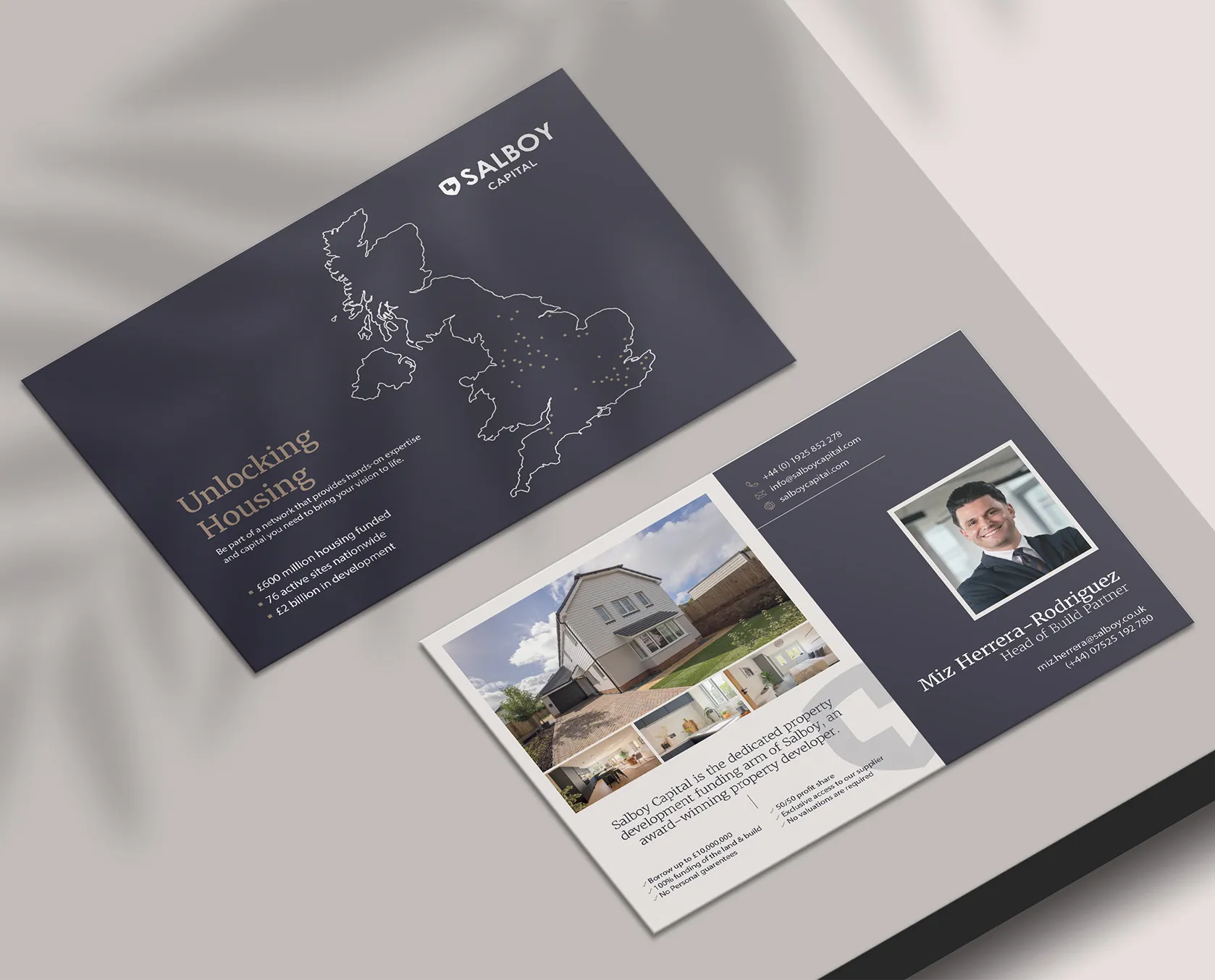 Salboy capital business card design mockup