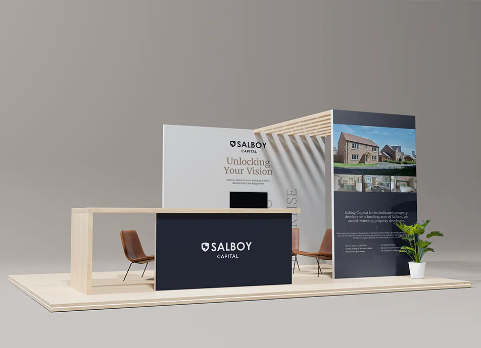 Salboy Capital exhibition stand mockup