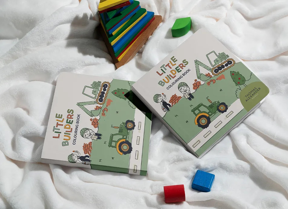 Branded colouring book mockup