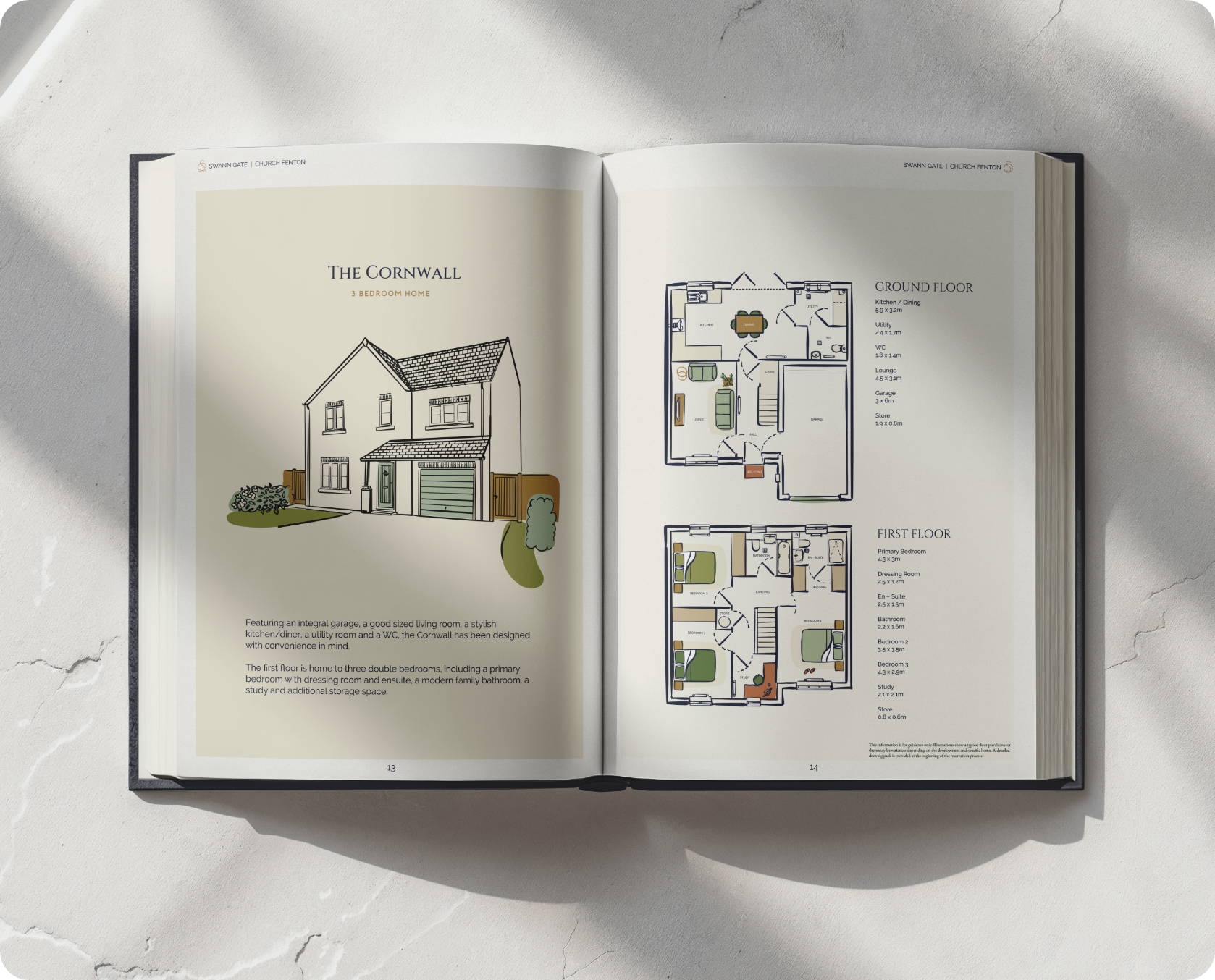House type brochure design mockup