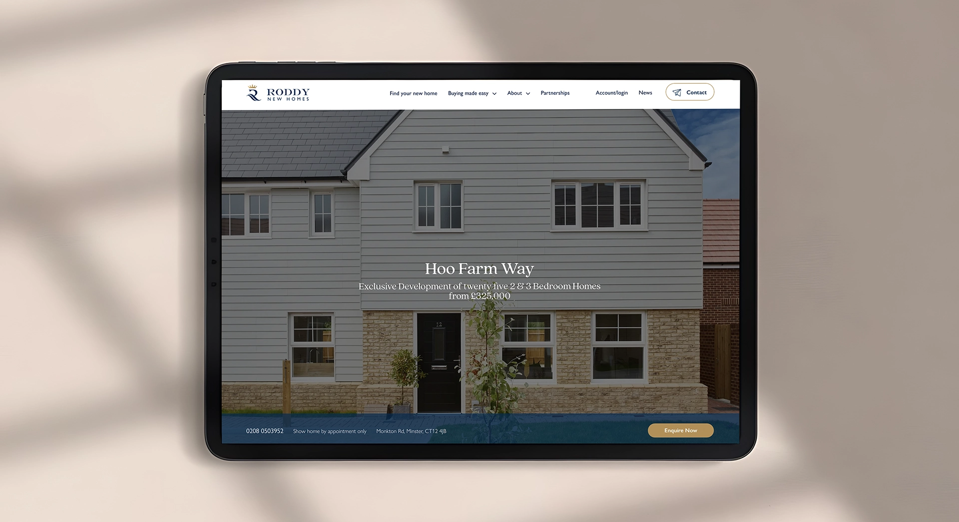 development website on ipad