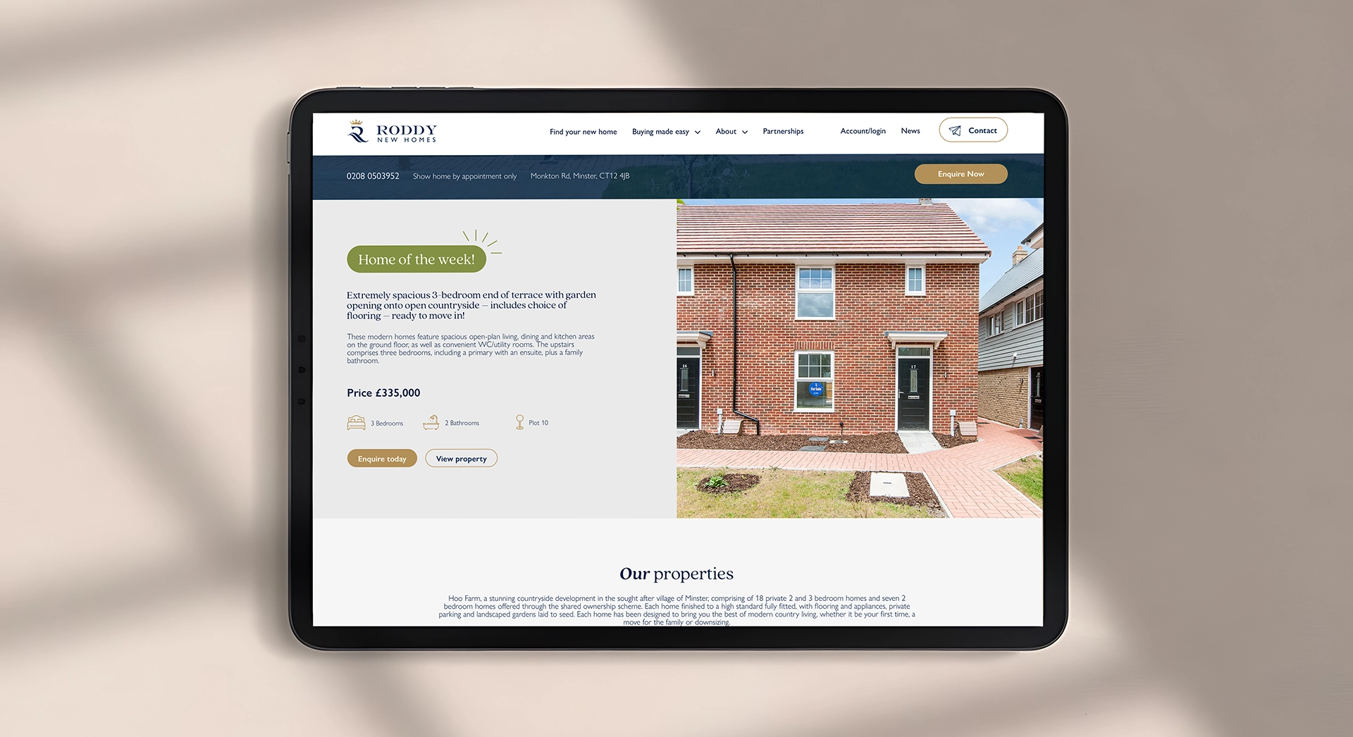 home of the week on ipad