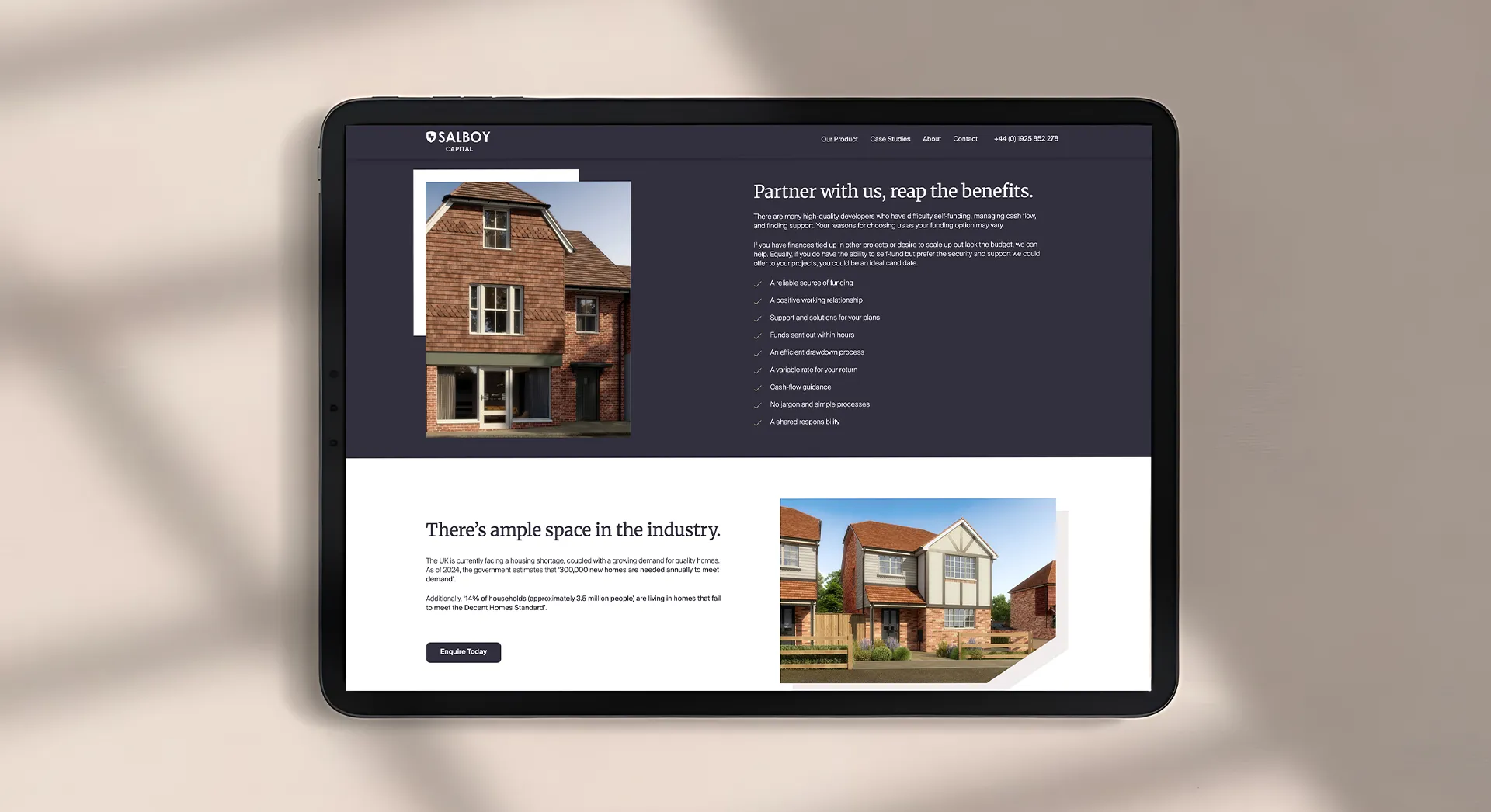 salboy capital website mockup