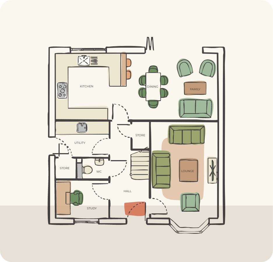 illustrated floor plan