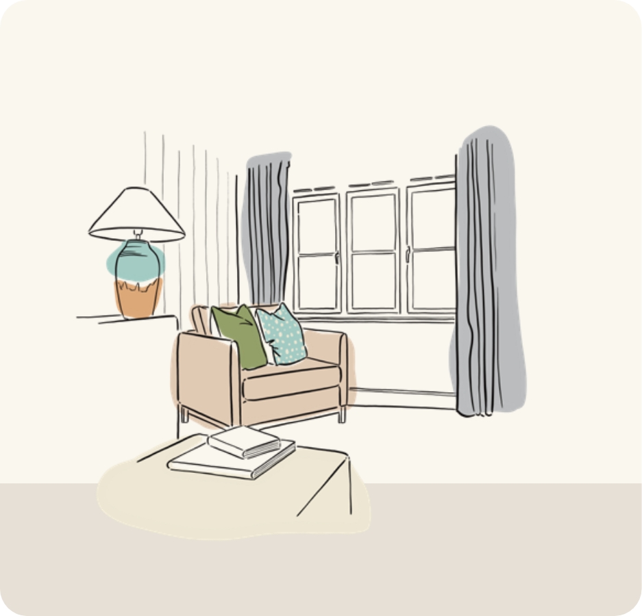 illustrated home interior