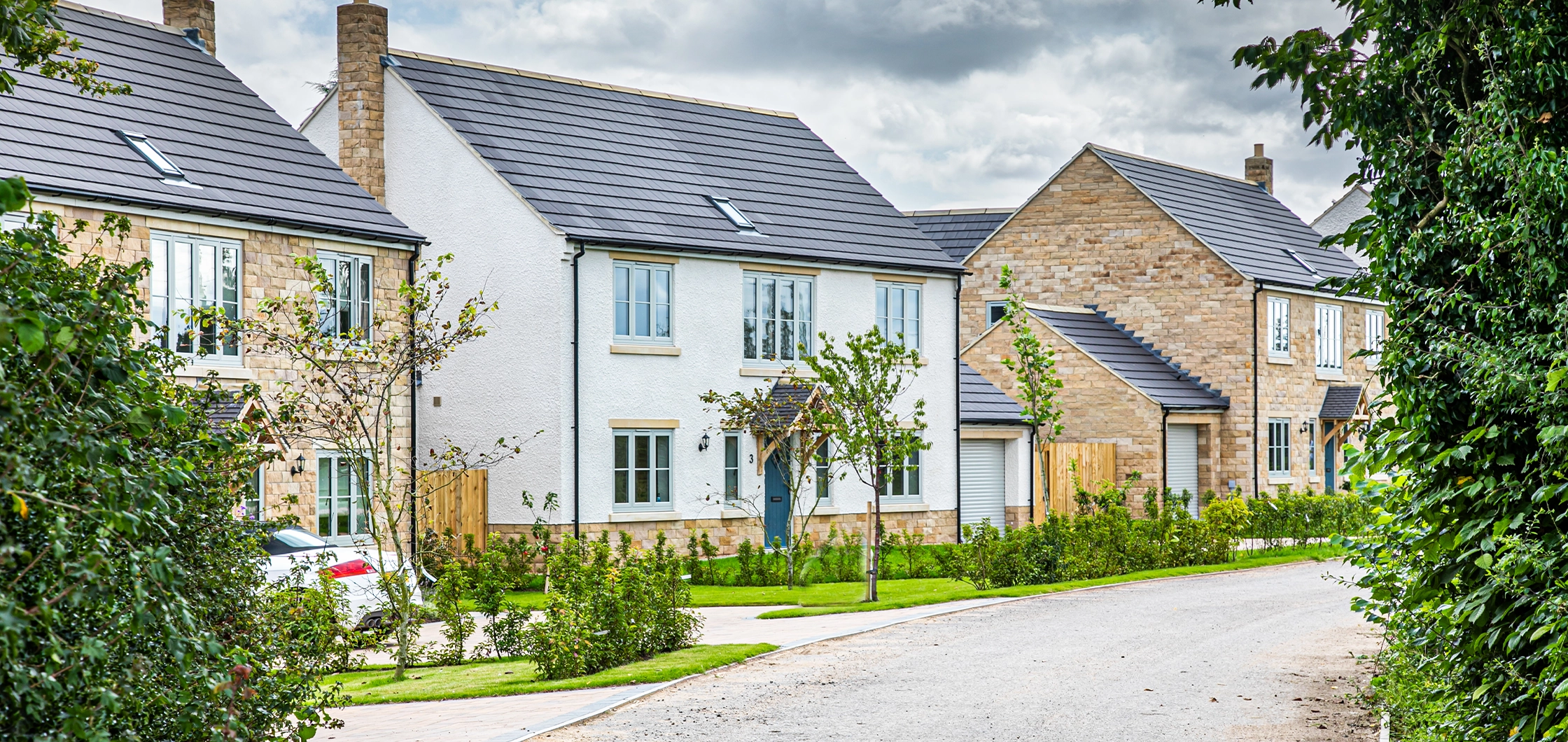 modern semi-rural home exterior