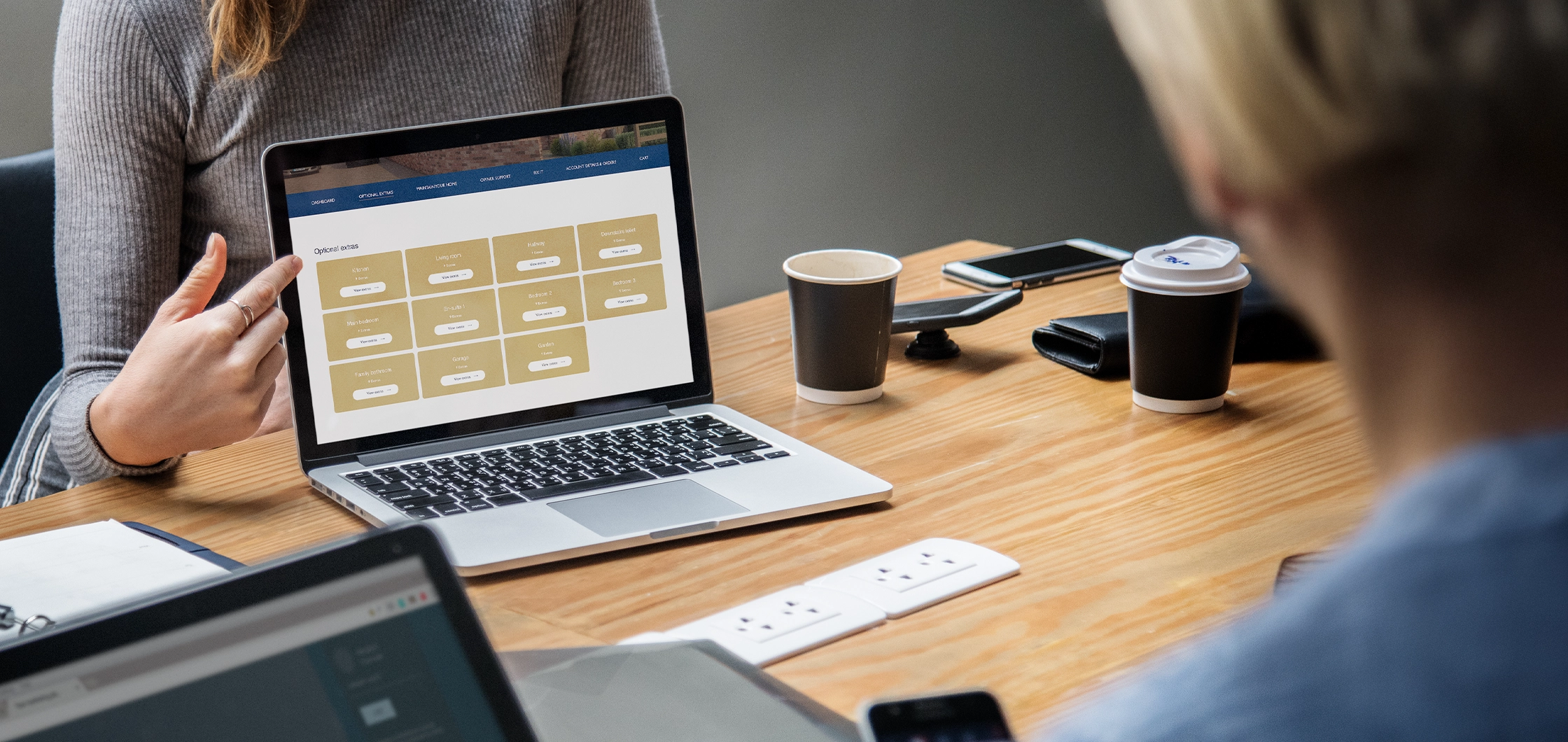 mockup of home buyer portal design