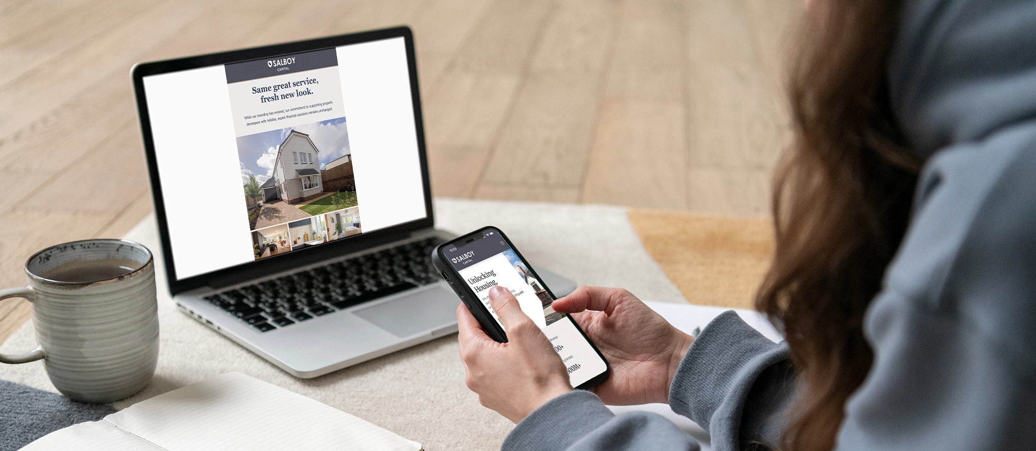 salboy mockup on phone and laptop