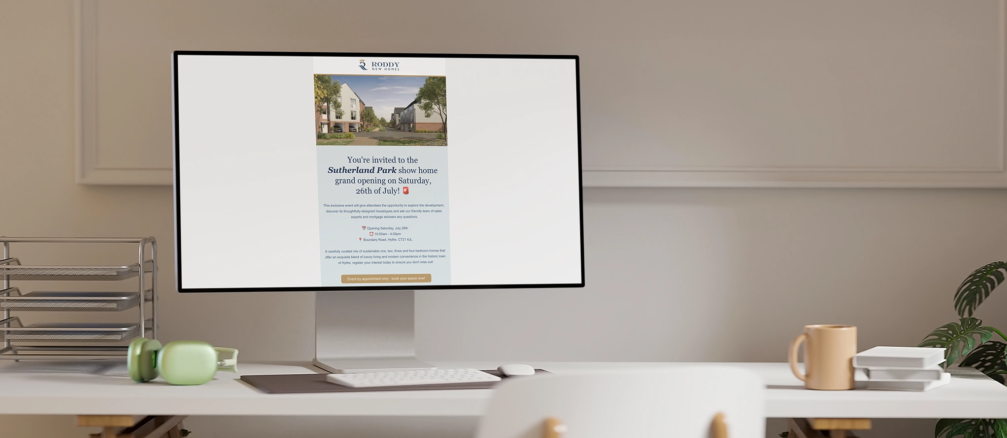 email open on pc screen