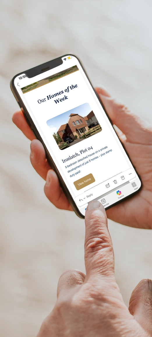 browsing homes on phone