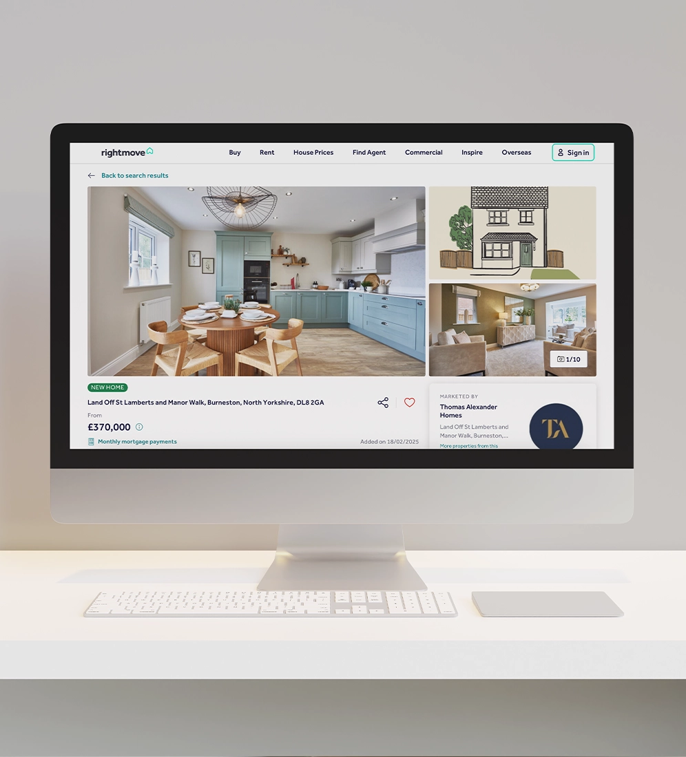 rightmove mockup on computer