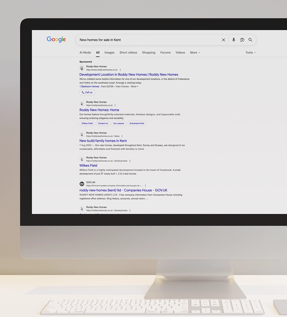 Google search screen shot mockup