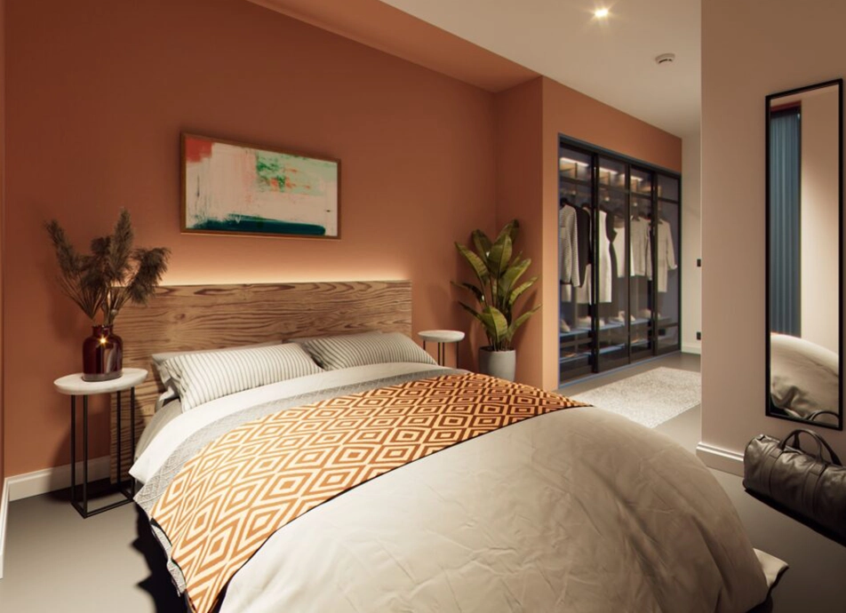 luxury apartnment master bedroom