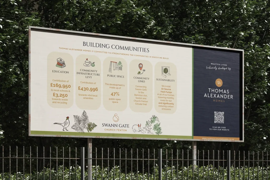 Branded hoarding signage for a residential property development